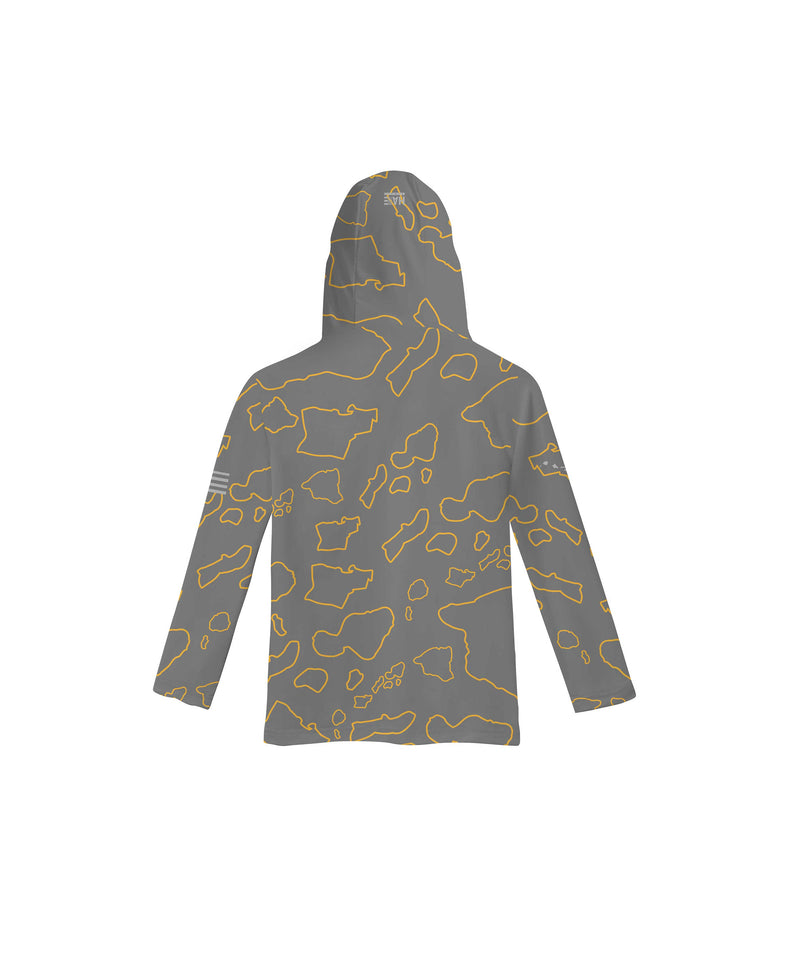 Namoku Toddler Hooded Longsleeve Drifit Gray Golden Rod