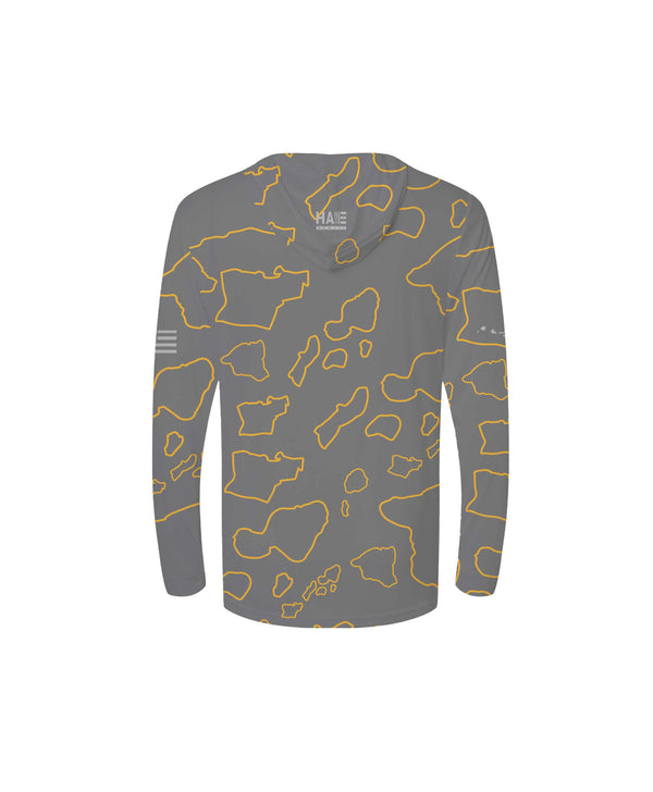 Namoku Youth Hooded Longsleeve Drifit Gray Golden Rod