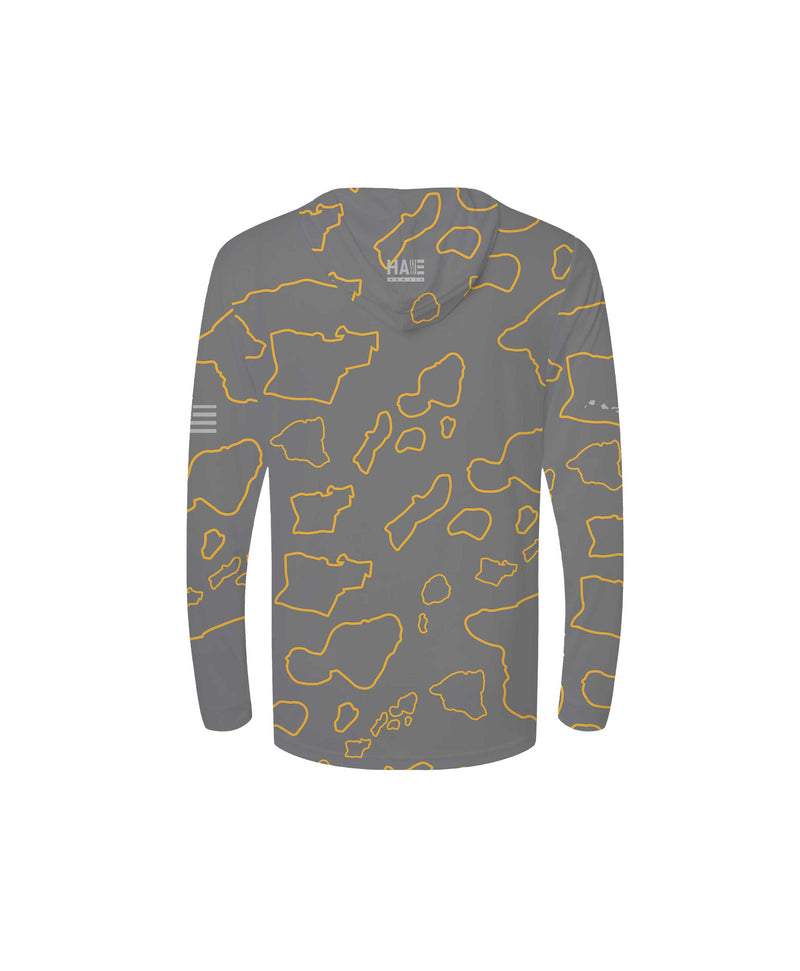 Namoku Youth Hooded Longsleeve Drifit Gray Golden Rod