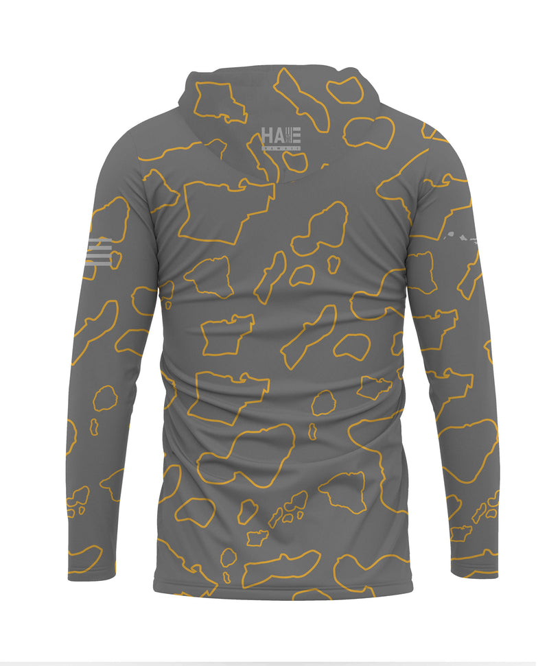 Namoku Hooded Longsleeve Drifit Gray Golden Rod