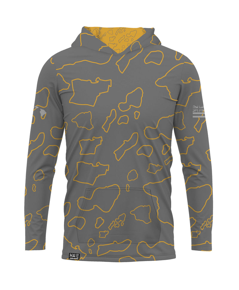 Namoku Hooded Longsleeve Drifit Gray Golden Rod