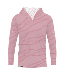 Kuulei Wahine V-Neck Hooded Longsleeve Drifit Desert Pink