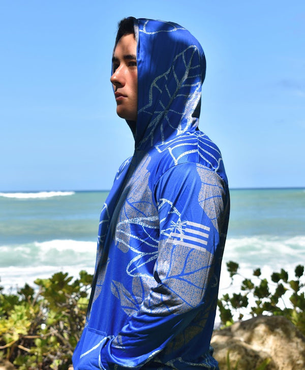 Kalo Hooded Longsleeve Drifit Deep Blue Gray