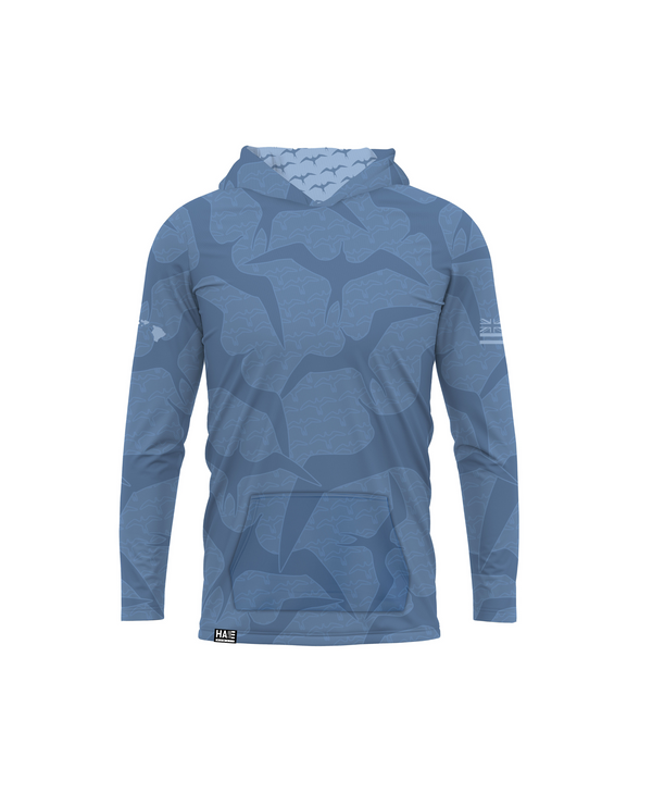 Na Iwa Youth Hooded Longsleeve Drifit Blue