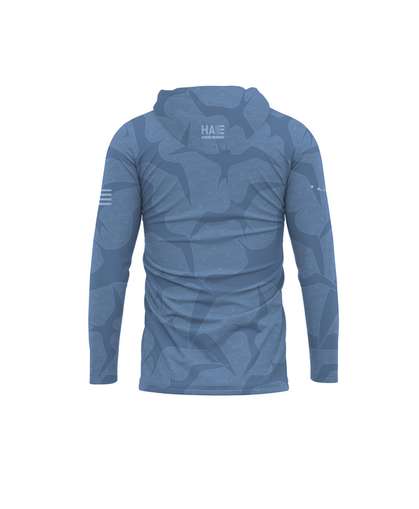 Na Iwa Youth Hooded Longsleeve Drifit Blue