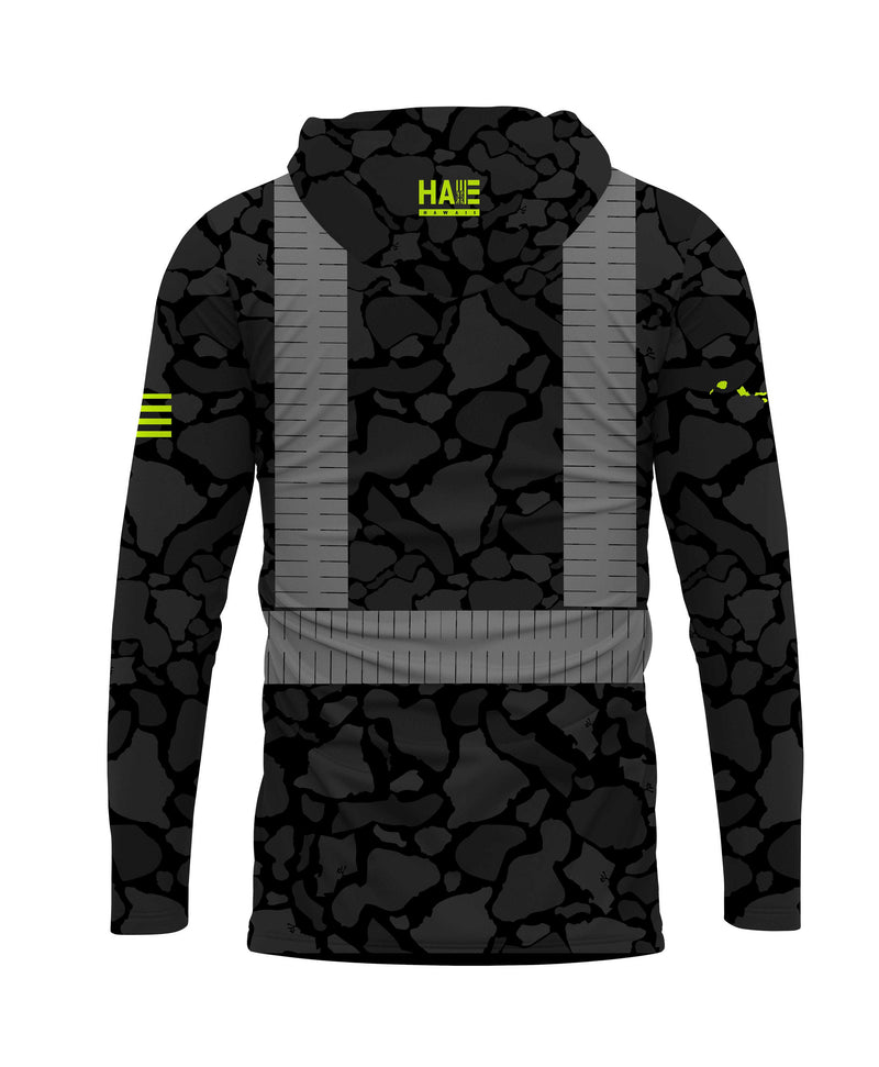 Namoku Reflective Hooded Longsleeve Drifit Black Neon