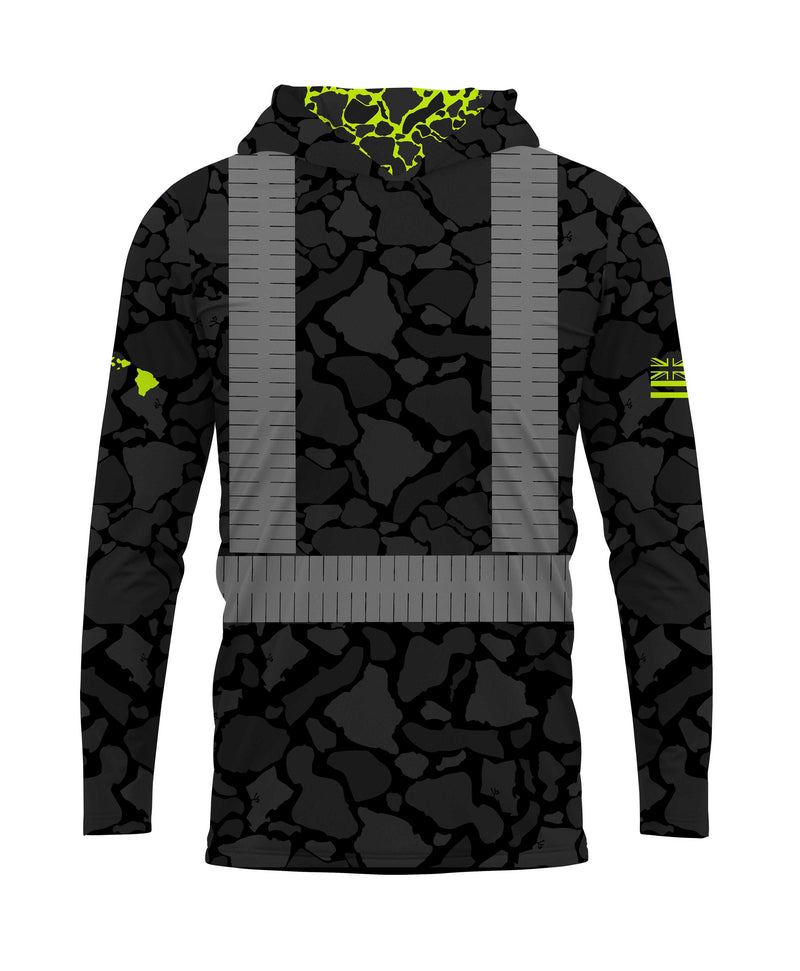Namoku Reflective Hooded Longsleeve Drifit Black Neon