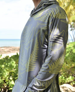 Palapalai Hooded Long Sleeve Drifit Gray Olive