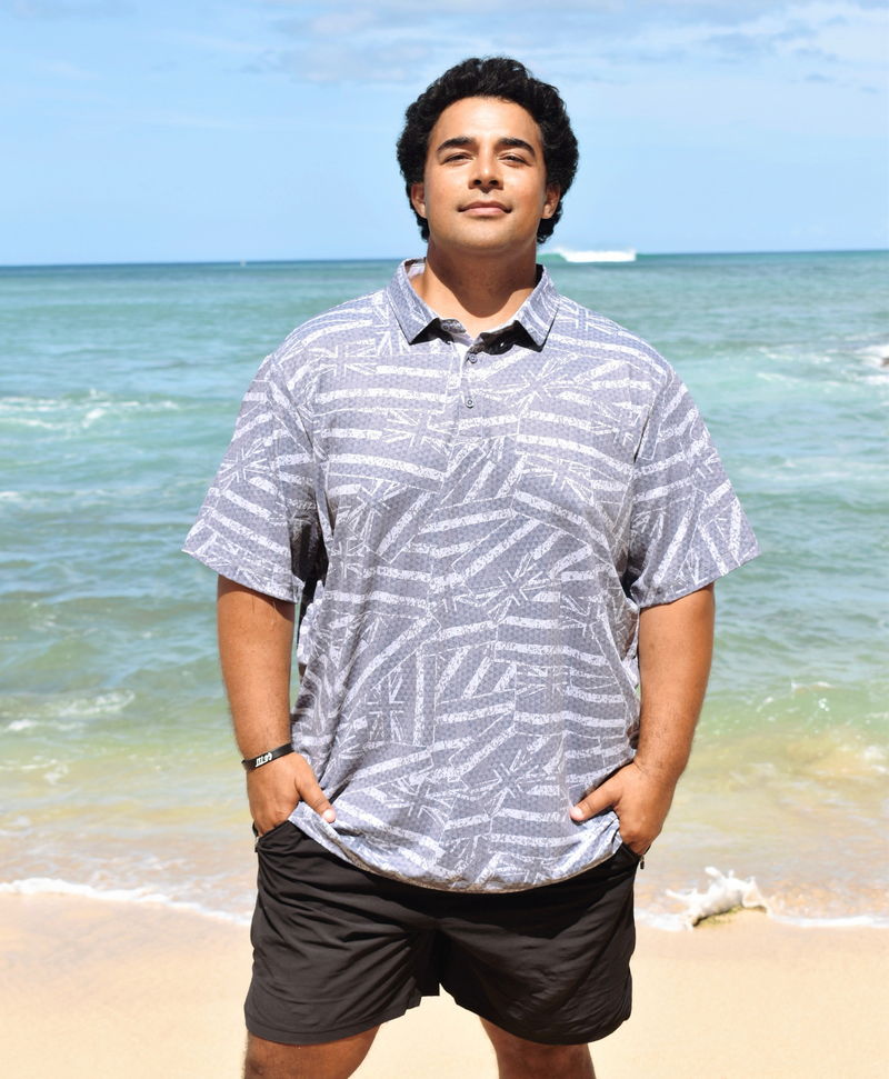 Ku'u Hae Hawaii Anywhere Polo Charcoal