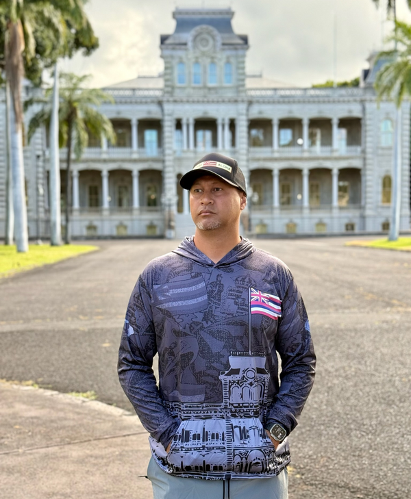 'Iolani Palace Collab Hooded Longsleeve Drifit
