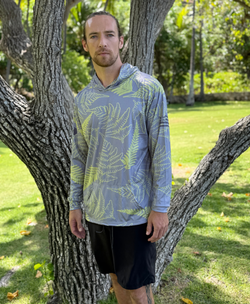Palapalai Hooded Long Sleeve Drifit Gray Olive