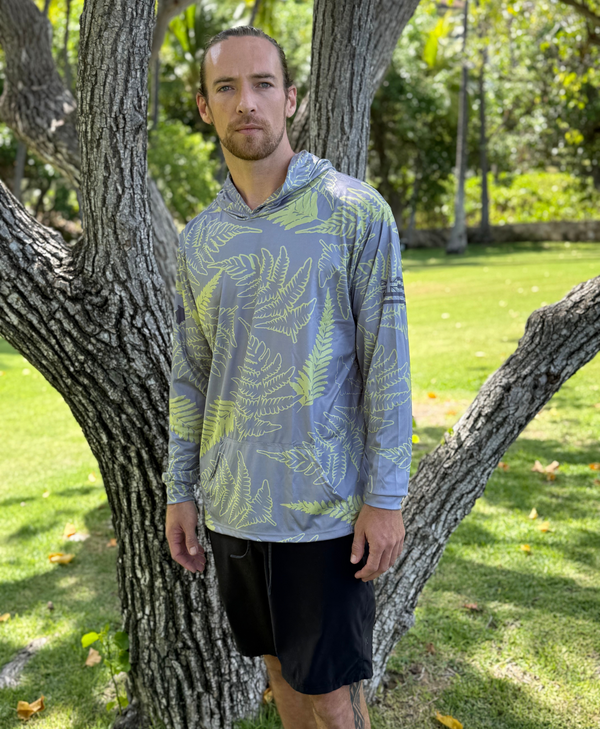 Palapalai Hooded Long Sleeve Drifit Gray Olive