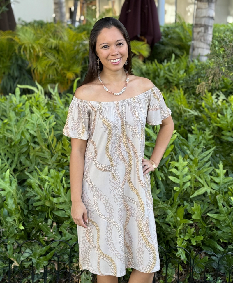 Wahine Off the Shoulder Dress Kahelelani