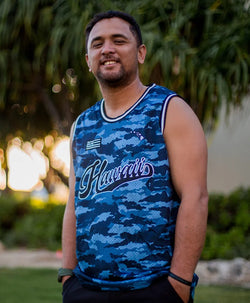Hawai'i Men's Jersey Tank Gray Camo