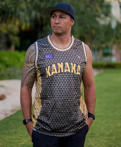 Kanaka Men's Jersey Tank Brown