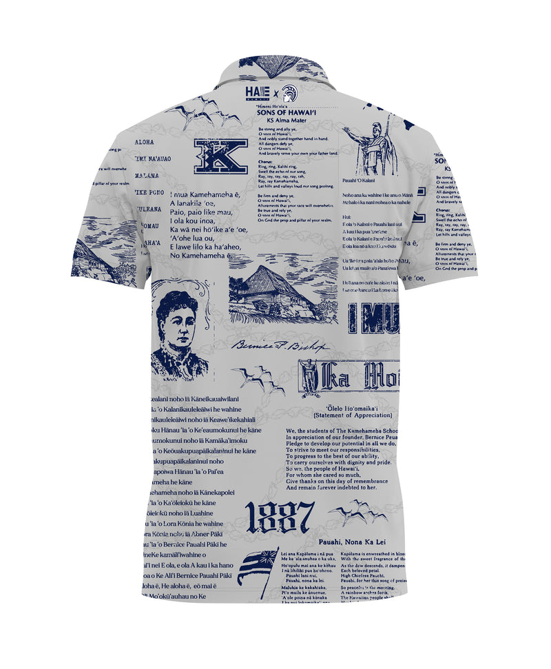 1887 Kamehameha Anywhere Gray Polo