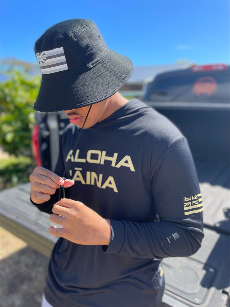 Aloha Aina Hooded Long Sleeve Drifit