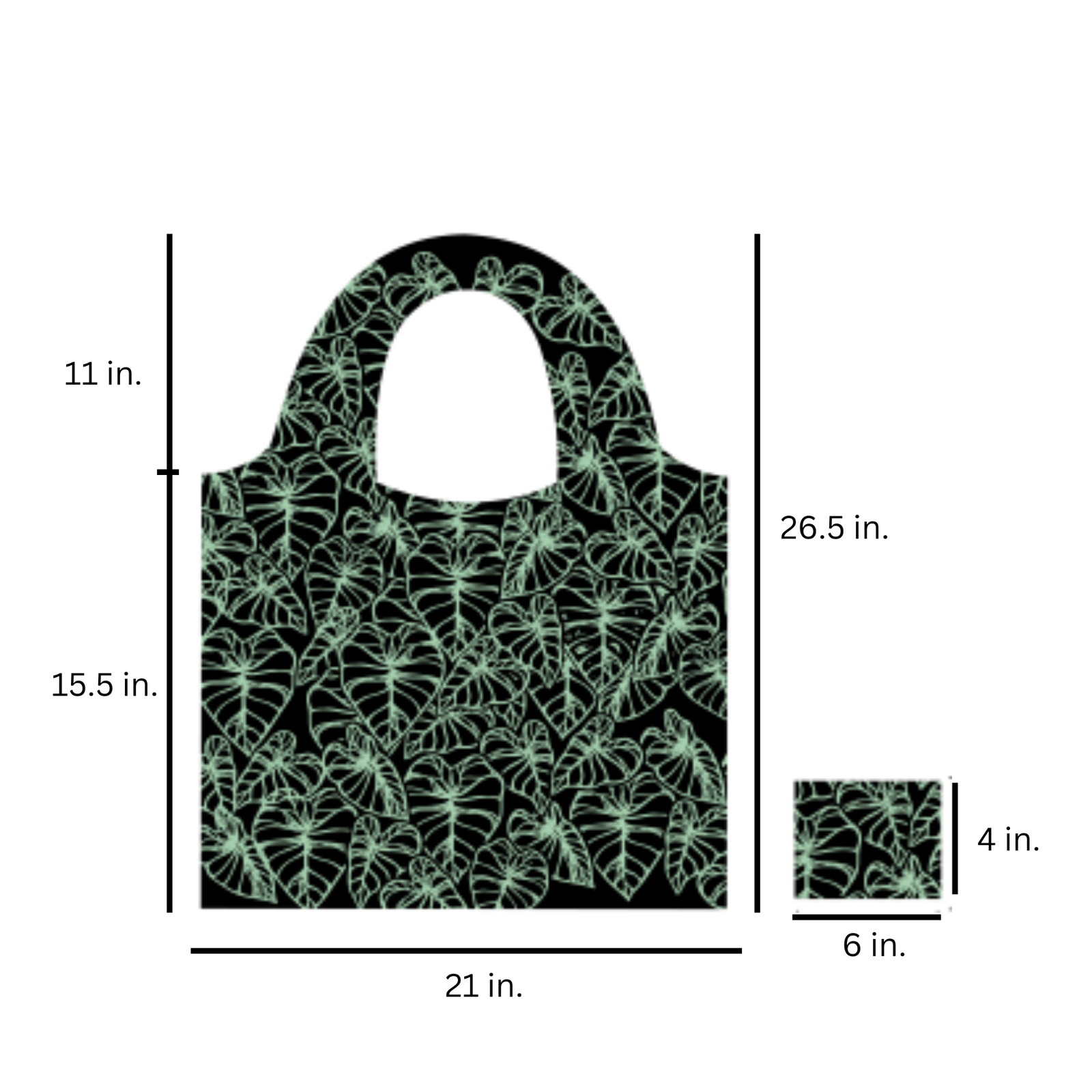Kalo Reusable Tote Large Hae Hawaii