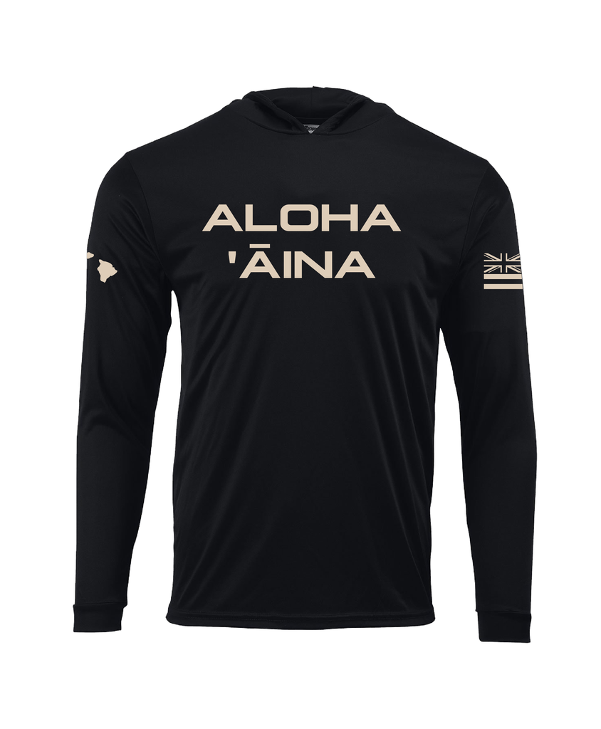 Aloha Aina Hooded Long Sleeve Drifit Hae Hawaii