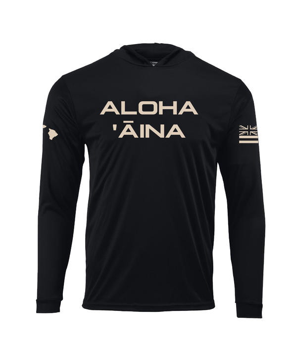 Aloha Aina Hooded Long Sleeve Drifit