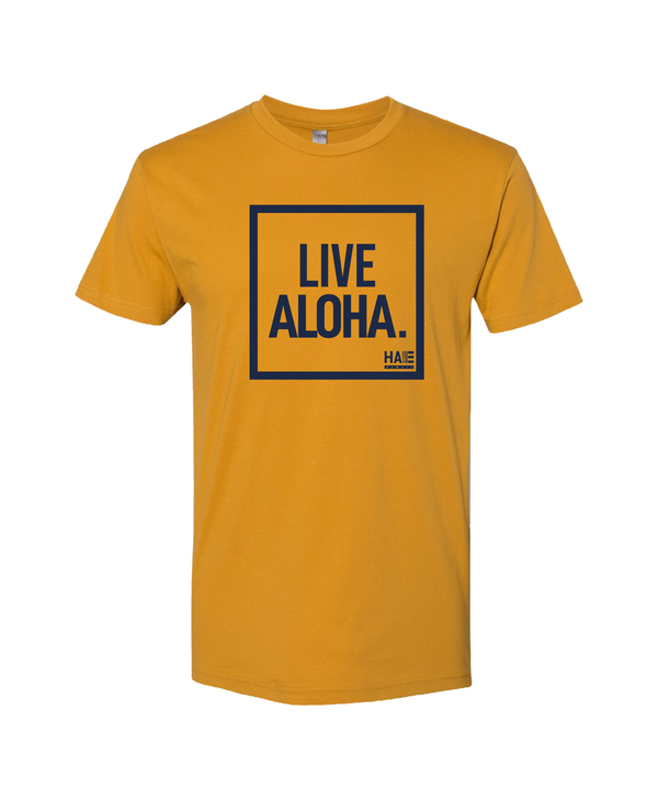 Live Aloha Mustard T-Shirt