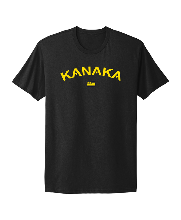 Kanaka Arch Yellow on Black T-Shirt