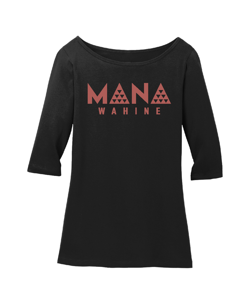 Mana Wahine 3/4 Sleeve Black